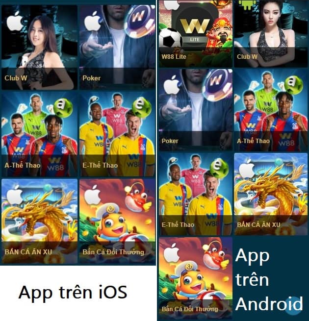 app w88 tren ios va android